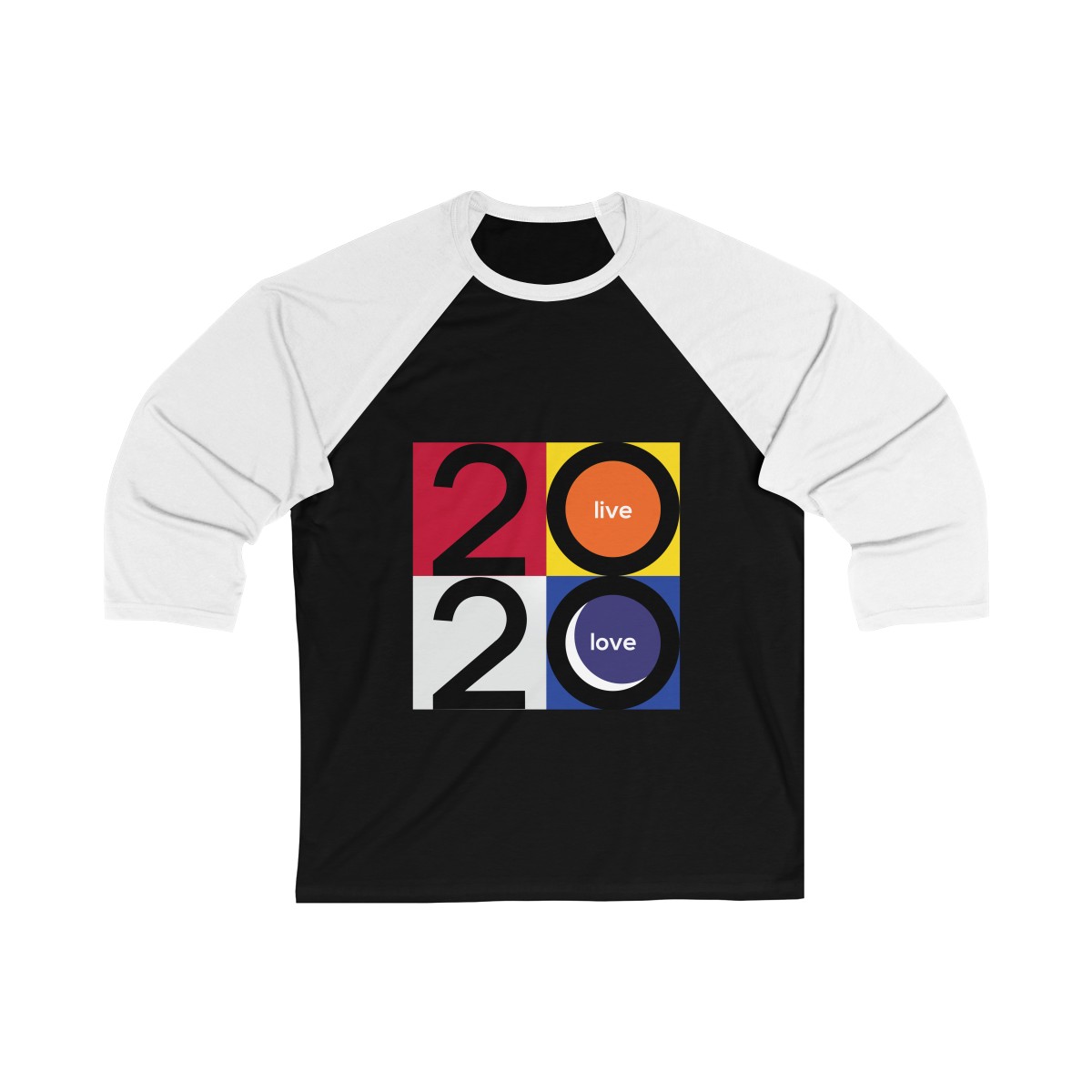 2020 "Live Love" Edition Unisex 3/4 Sleeve Baseball Tee - Image 6