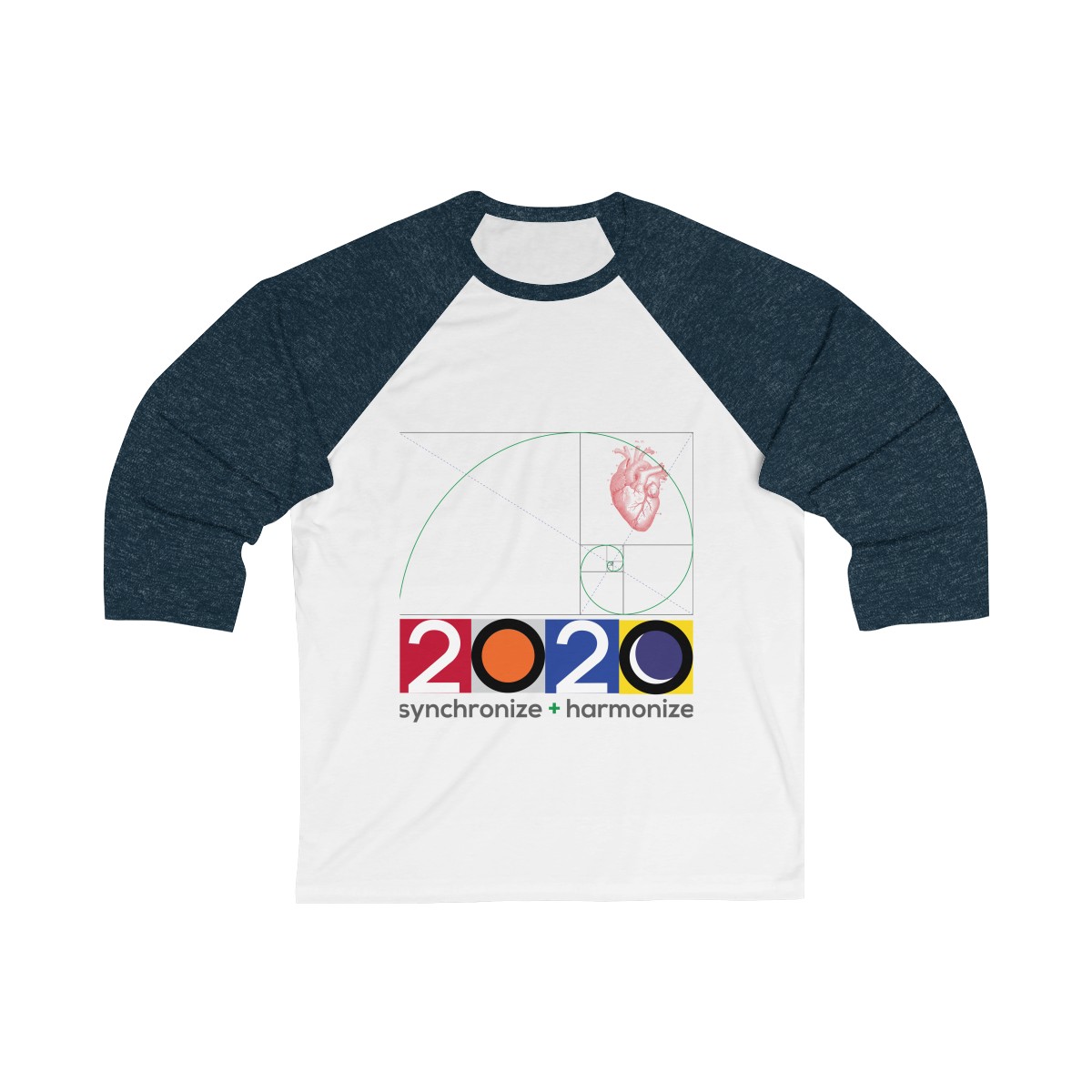 2020 "Synchronize + Harmonize" Edition Unisex 3/4 Sleeve Baseball Tee