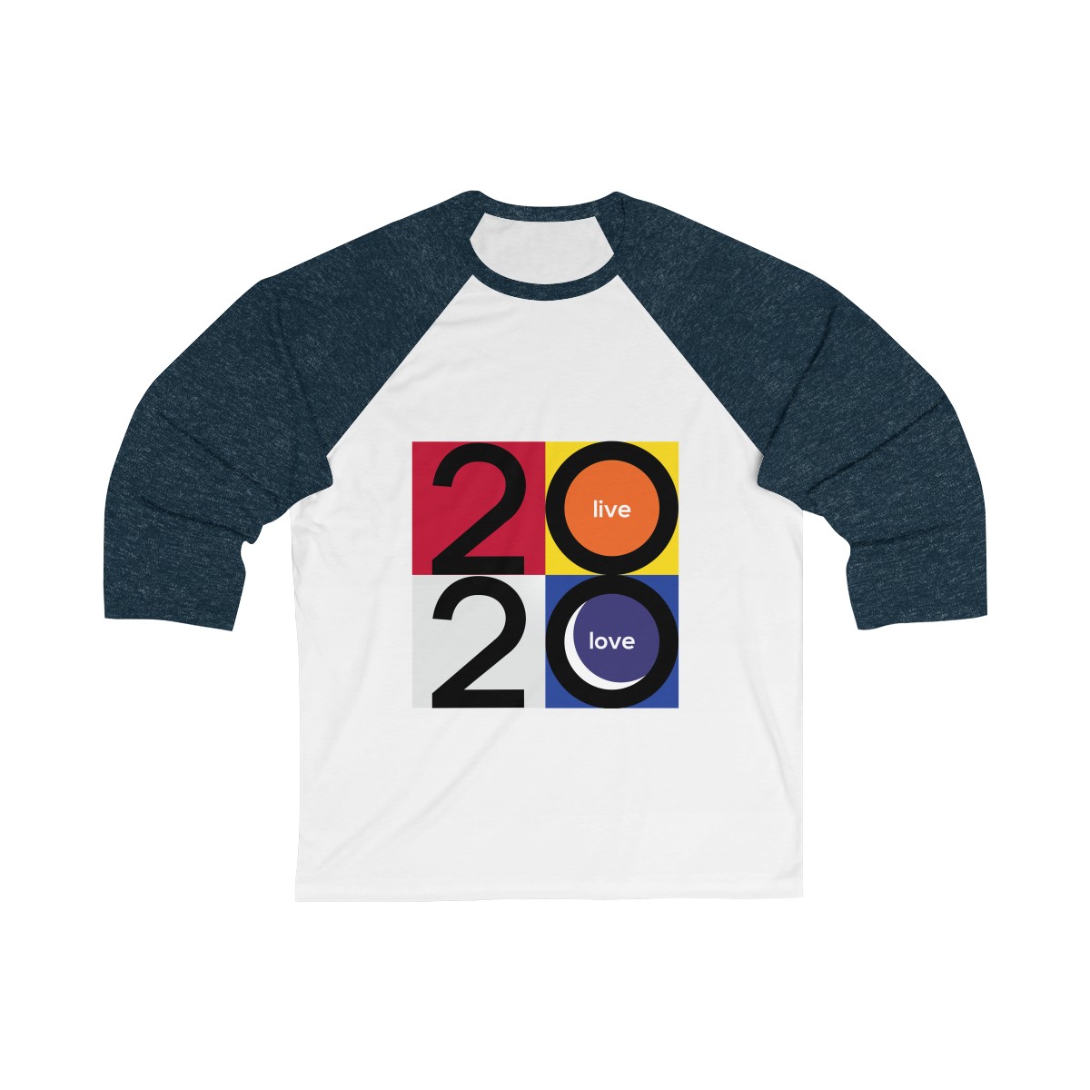 2020 "Live Love" Edition Unisex 3/4 Sleeve Baseball Tee - Image 3