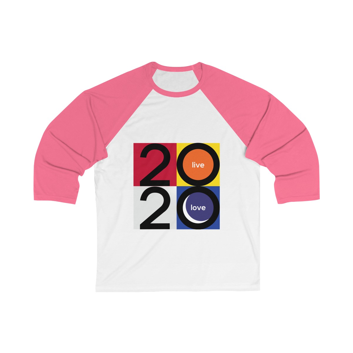 2020 "Live Love" Edition Unisex 3/4 Sleeve Baseball Tee - Image 8