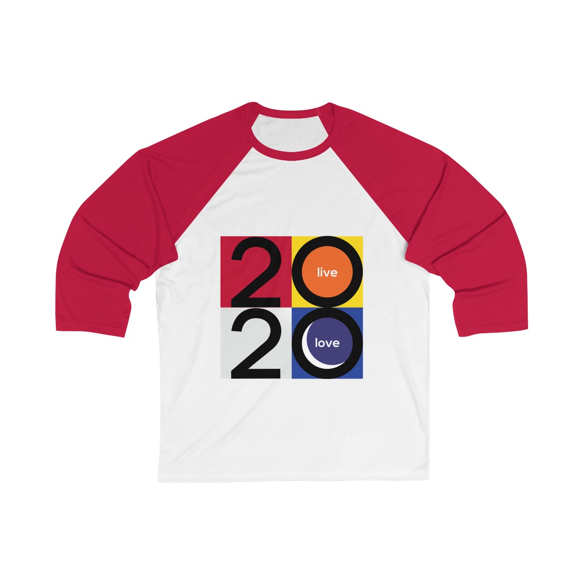 2020 "Live Love" Edition Unisex 3/4 Sleeve Baseball Tee - Image 4